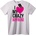 NOONEBRAND Тениска Обичам луда приятел - 3XL, White