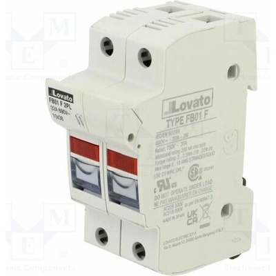 LOVATO ELECTRIC FB01F2PL Pojistkový spodek; 10x38mm; na přípojnici DIN; 32A; 690VAC