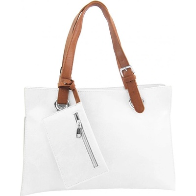 Barebag Moderná dámska kabelka cez rameno biela