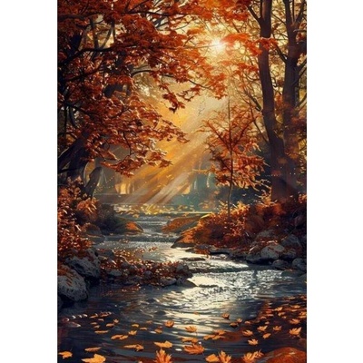 Norimpex diamantové malování Podzimní potok 30 x 40cm