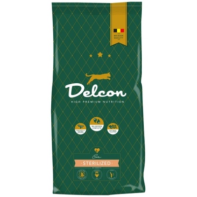 Delcon Cat Sterilized High Premium - супер премиум суха храна за кастрирани котки от всички породи, БЕЗ ЗЪРНО, с домашни птици и риба, 1, 75 кг - Белгия