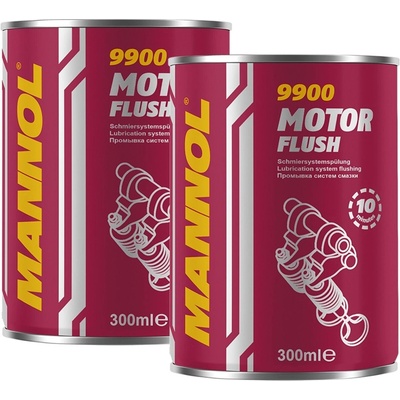 MANNOL 2бр X 300мл Добавка за промиване на двигател MANNOL Motor Flush (SCT 9900)