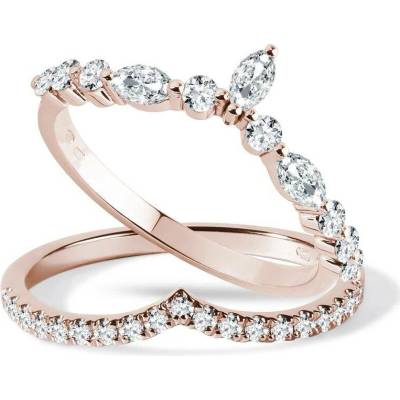 Klenota Trendy zásnubní set s diamanty v růžovém zlatě s0866014
