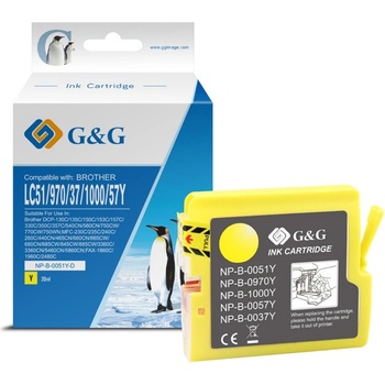 G&G Глава за Brother MFC 235C/260C/DCP 135C/150C/153C/157C - Yellow - B-OLC51Y - G&G - Неоригинална, заб: 14.6 ml капацитет (B-OLC51Y)