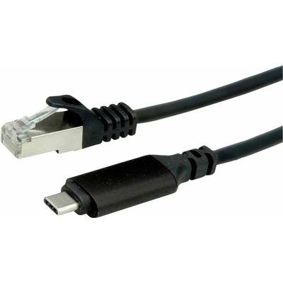 Roline 12.02.1165 USB C(M) -> RJ45M, Gigabit Ethernet, 1m, černý – Zbozi.Blesk.cz