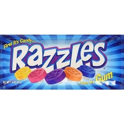 Razzles žvýkací bonbóny se žvýkačkou uvnitř s ovocnou příchutí 40 g