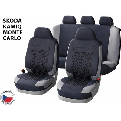 Autopoťah Cappa Perfetto HLH Škoda Kamiq Monte Carlo černá/šedá