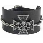 Leather & steel fashion гривна Skull Cross - LSF1 110