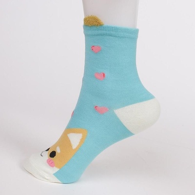 Дамски чорапи в тюркоазено с лисиче