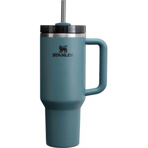 STANLEY 1913 Quencher H2.0 Flowstate Drinking Bottle with Straw 1.2L - Thermo Mug Cools Up to 11 Hours, 48 Ice Cooled - Dishwasher Safe - Thermos Bottle BPA Free Stainless Steel - Blue Spruce - 100000144046 (