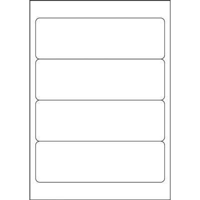 Image Label samolepicí etikety 192,0x61,0mm/100archů, Bílé, 4etikety/arch
