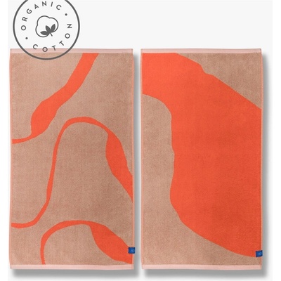 Nova Arte Mette Ditmer Denmark Oranžové světle hnědé ručníky v sadě 50x90 cm 2 ks