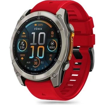 Tech-Protect Силиконова каишка за часовник Garmin Fenix 5 / 6 / 6 Pro / 7 / 8 (47mm) / E от Tech-Protect Silicone Line - Червен (5906302377107)