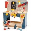 Tender Leaf Toys dřevěná dílna s robotem Table top Tool Bench s nářadím a stavebnicí