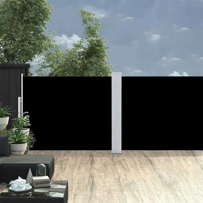 vidaXL Zatahovací boční markýza / zástěna 140 x 1200 cm černá