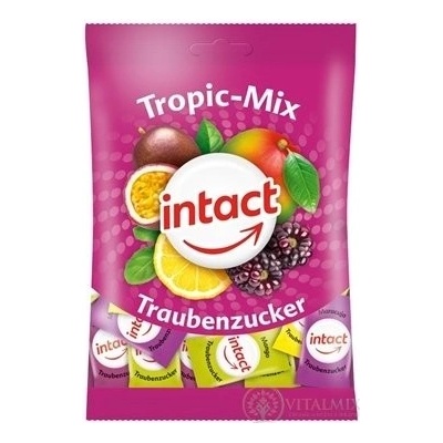 INTACT Tropic Mix Hroznový cukr pastilky s příchutí tropického ovoce 100 g