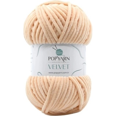 POPYARN Pletací příze Velvet B024 - oranžová