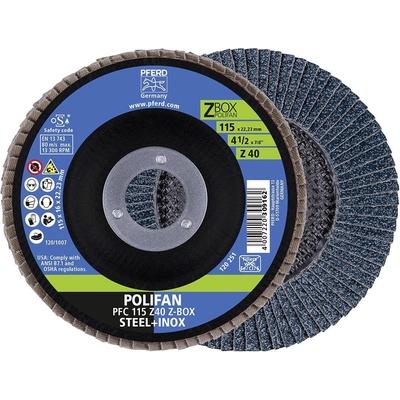 Pferd Vějířovitý brusný kotouč 115 x 22.23 mm 69300936 10 ks