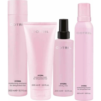 Cotril Hydra šampon 300 ml + maska 200 ml + sprej 200 ml + pěna na vlasy 200 ml kosmetická sada pro hydrataci vlasů