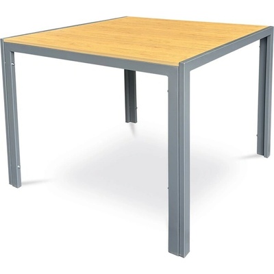 BONTEC Záhradný stôl, kov, polywood, hnedá, AZT-S1209 OAK