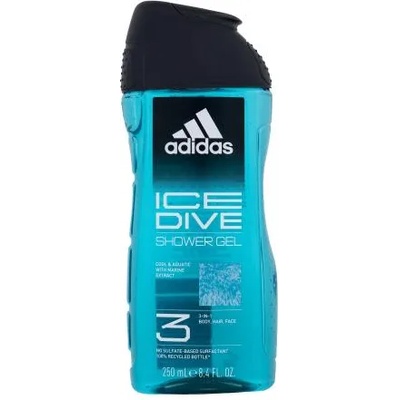 Adidas Ice Dive Shower Gel 3-In-1 освежаващ душ гел 250 ml за мъже
