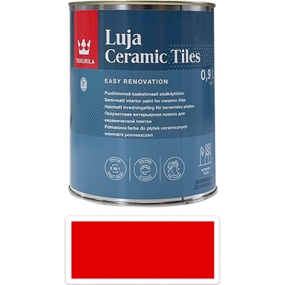 TIKKURILA Luja Ceramic Tiles 0,9 l Dopravná červená