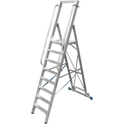 KRAUSE Двураменна алуминиева стълба с голяма платформа Krause Stabilo 8 (07127785)