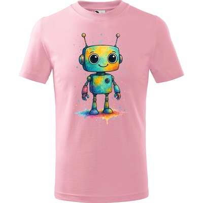 Handel detské tričko Veselý robotík ružová