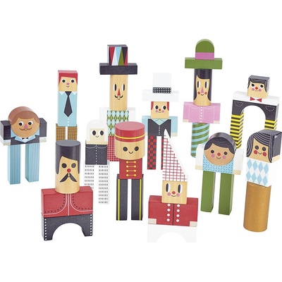 Vilac Dřevěné kostky postavičky