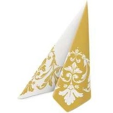 PAW AIRLAID Obrúsky Reverse Motif gold-white 50 ks 40x40cm