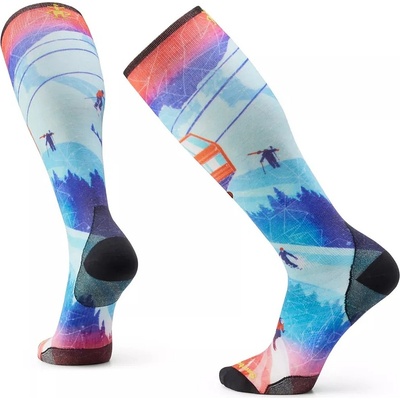 Smartwool Ski Zero Cusion Ski Day Print OTC Laguna Blue