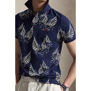 Ralph Lauren тениска с яка мъжка от памук (710B18828)