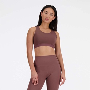 New Balance Sleek Medium Support Pocket Sports Bra - Purple