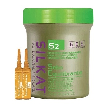 BES Beauty & Science Себобалансиращ лосион за мазна коса BES Silkat Sebo-Regulator Active S2