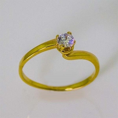 Zlatnictví U Kostela dámský zásnubní prsten ze žlutého zlata AN7410Z