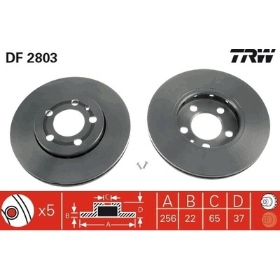 Brzdový kotouč TRW DF2803
