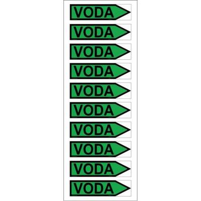 DUKO VODA šipka vpravo Formát: arch 10 ks - 26 x 100 mm