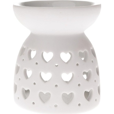Porcelánová arómalampa Luminary biela, 7,7 x 9 cm