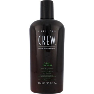 American Crew 3-IN-1 Tea Tree 450 ml шампоан, балсам и душ гел 3в1 за мъже