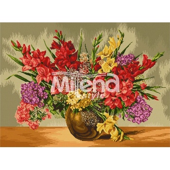 Milena Style Букет от гладиоли - гоблен със схема конци Ariadna 1: 1