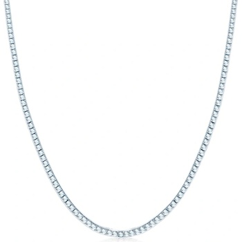 SAVICKI Тенис колие Luminy 2, 5 мм: бяло злато, бели сапфири