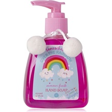 ACCENTRA Over the rainbow mydlo na ruky s pumpičkou a dekoráciou pom pom 270 ml