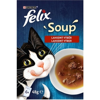 Felix Soup polevky s hovezim kuretem a jehnecim 6 x 48 g