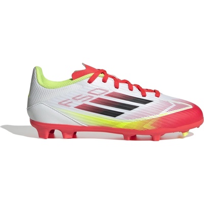 Adidas Детски футболни бутонки Adidas F50 League Childrens Firm Ground Football Boots - White/Red