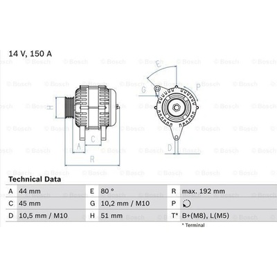 Alternátor BOSCH 0 986 046 511