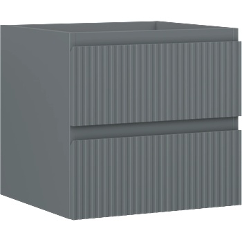 Mexen Rivel шкаф за баня под мивка 50 см, 2 чекмеджета, оребрена, графит мат - 91A20-05047-2-BFF66 (91A20-05047-2-BFF66)