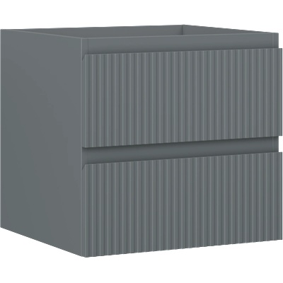 Mexen Rivel шкаф за баня под мивка 50 см, 2 чекмеджета, оребрена, графит мат - 91A20-05047-2-BFF66 (91A20-05047-2-BFF66)