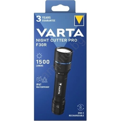 VARTA 18921101111 - презареждаема LED фенерка NIGHT CUTTER PRO F30R LED/USB IP67 (VA0255)