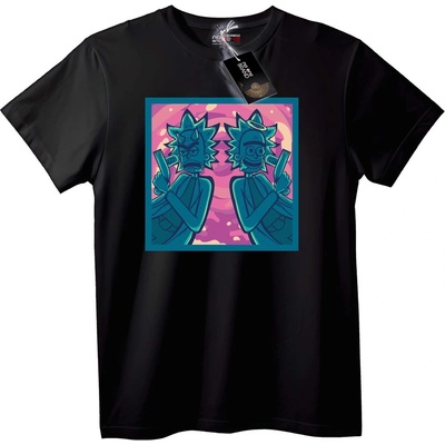NOONEBRAND Тениска Rick and Morty Двама Рик - XL, White