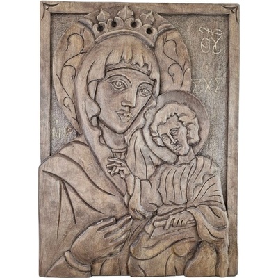 Масивна дърворезбована икона на Света Богородица (5668)